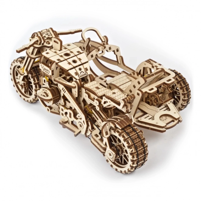 Ugears 3D slagalica Motocikl s prikolicom 380 dijelova