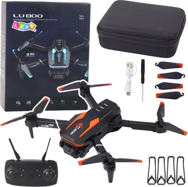 Dron s kamerom LU800 s LED svjetlima - narančasti