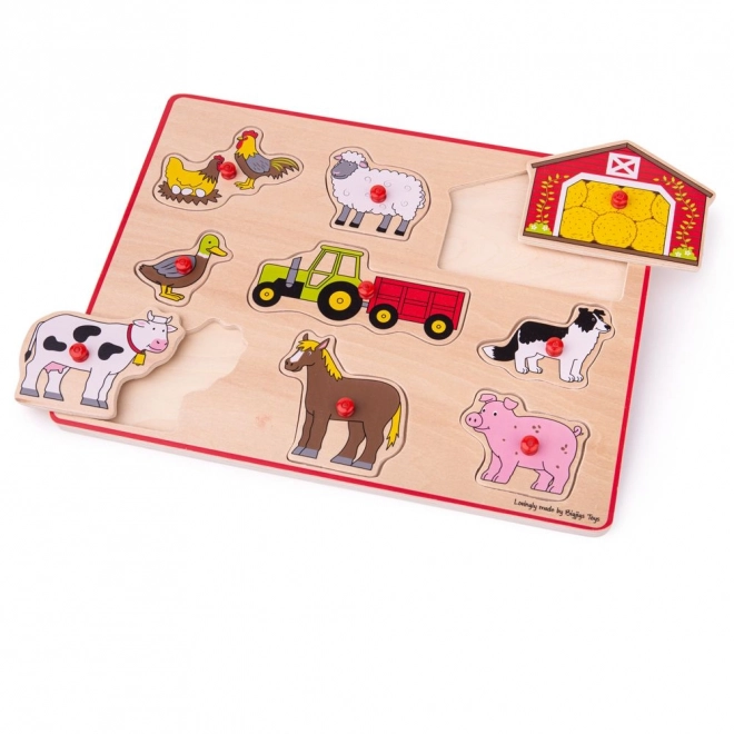 Umetni puzzle Farma Bigjigs Toys