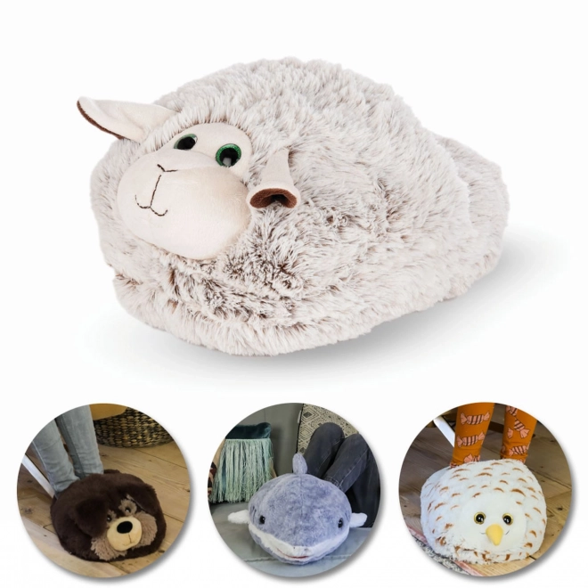 Cozy Noxxiez CS905-2 Ovečka - grijuće plišane papuče