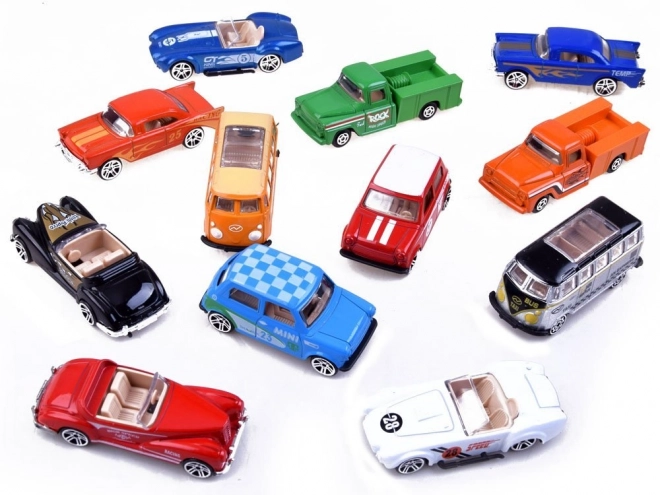 Set retro auta od metala