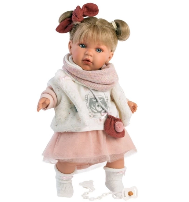 Llorens 42402 JULIA - realistična lutka sa zvukovima i mekanim tekstilnim tijelom - 42 cm