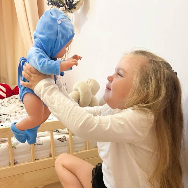 Woopie kraljevska lutka beba u odijelu medvjedića 46 cm