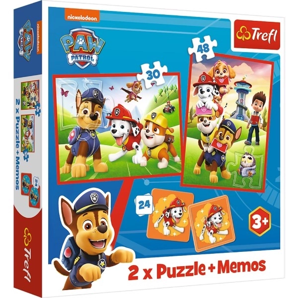 TREFL Set 3u1 Patrolne šape u akciji (2x puzzle + memory kartice)