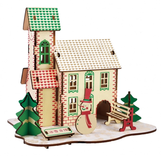 Woodcraft Drvene 3D puzzle Zimska kuća