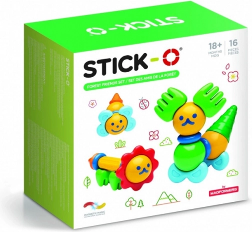 Magnetičke konstrukcije Stick-O Šumski prijatelji, 16 dijelova