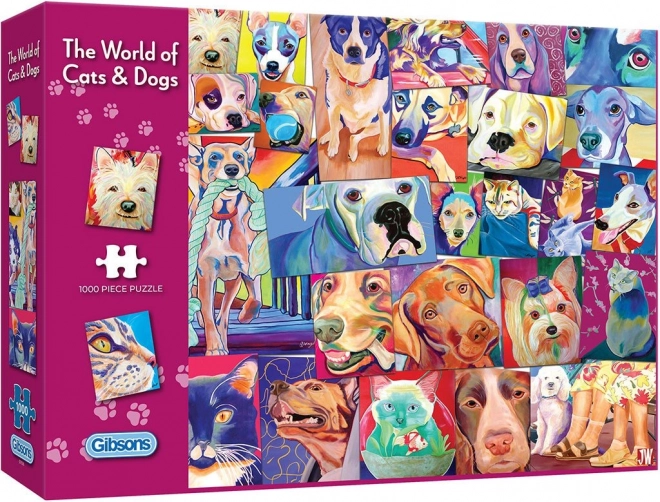 Puzzle Svijet mačaka i pasa 1000 dijelova