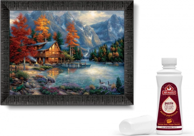 ART PUZZLE Slagalica s okvirom i ljepilom 3v1 1000 dijelova – Sjena nad rijekom