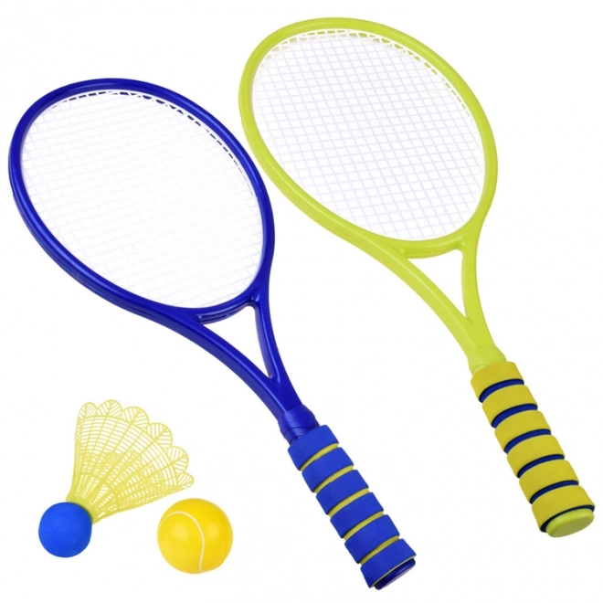 Set za badminton i tenis s pjenastim lopticama i košaricama