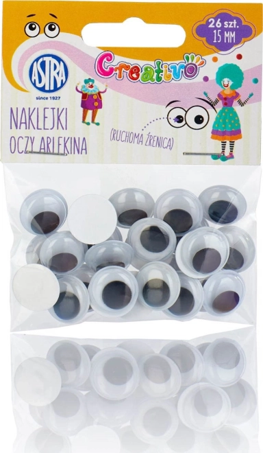 Samoljepljive oči 15 mm harlekin ASTRA CREATIVO