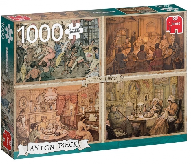 Puzzle sastanak u dnevnoj sobi 1000 dijelova