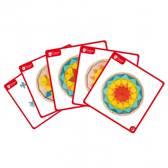 Montessori puzzle mandala - uzorci, oblici i boje