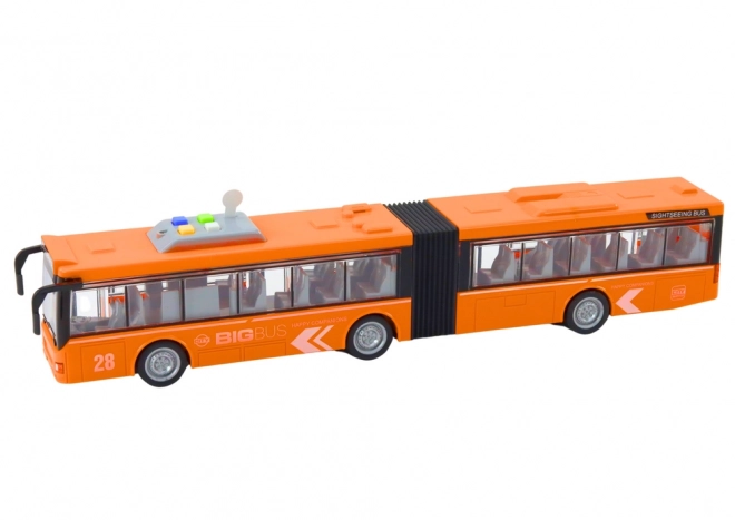 Zglobni gradski autobus 1:16 Pogon Svjetla Zvukovi Narančasti