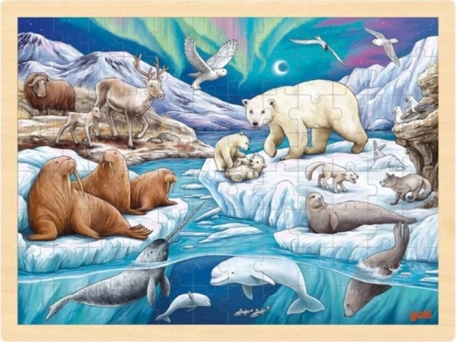 Drvene puzzle Polarna noć 96 dijelova GOKI