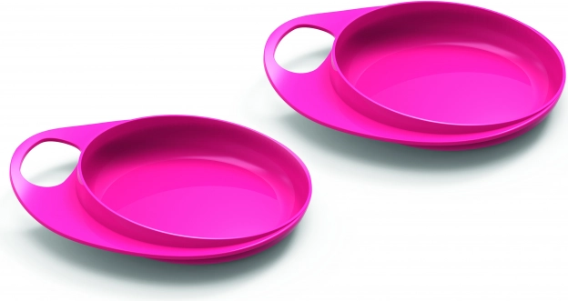 Tanjuri s povišenim rubom Pastel Pink, 2 kom