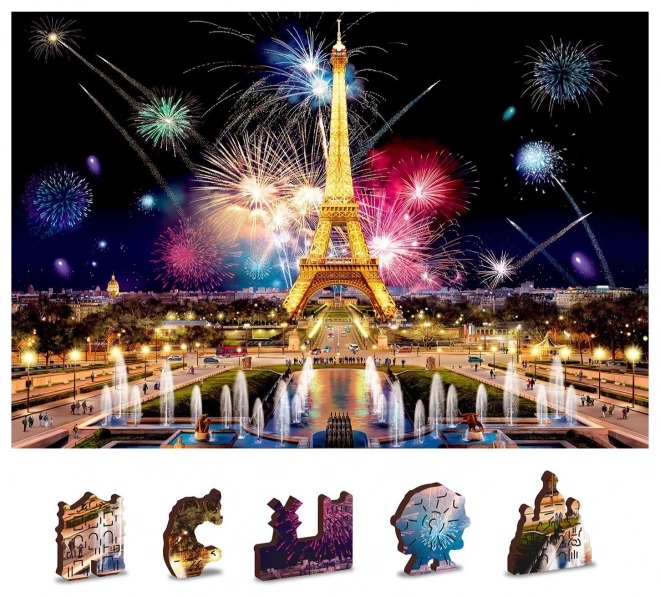 Drvene puzzle Noćni Pariz