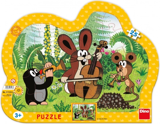 Dino puzzle Krtica glazbenik