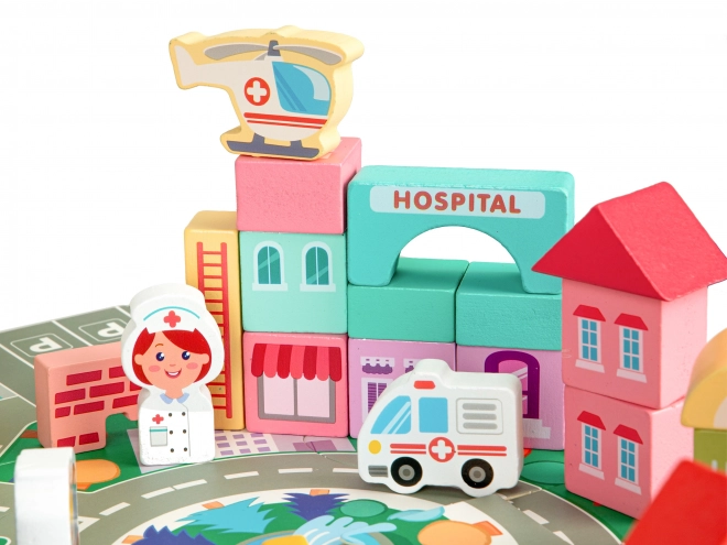 ECOTOYS Drvene kocke Grad