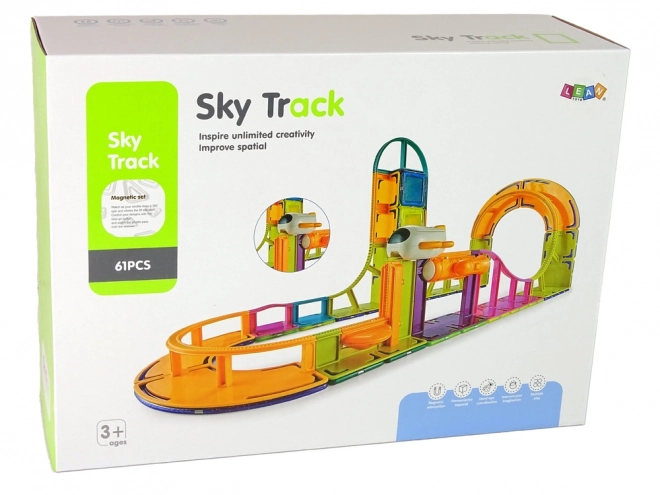 Građevinski magnetski blokovi Sky Track 61 komada