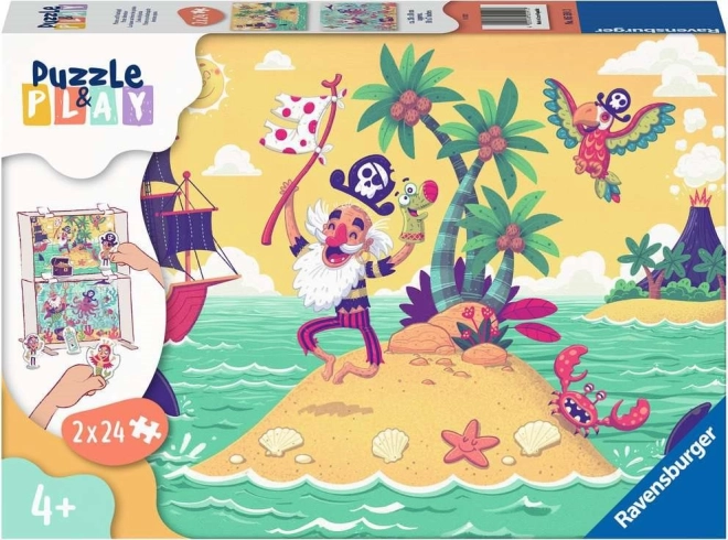 Ravensburger Puzzle & Play: gusarska pustolovina 2×24 dijelova