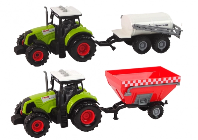 Veliki traktor s LED svjetlima i zvukovima - set od 2 poljoprivredne mašine