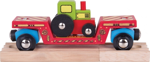 Bigjigs Rail vagon s traktorom i dvjema tračnicama
