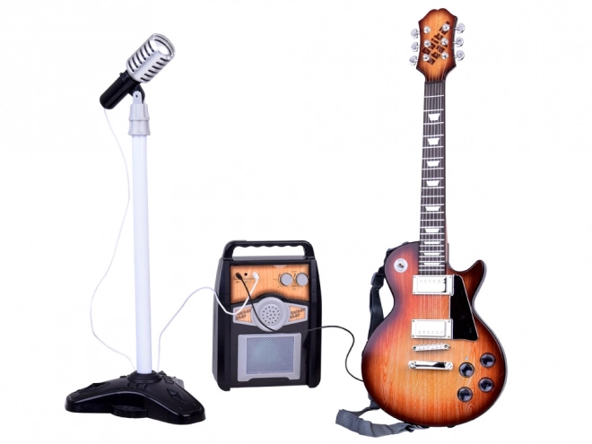 Električna gitara s mikrofonom i pojačalom za djecu karaoke