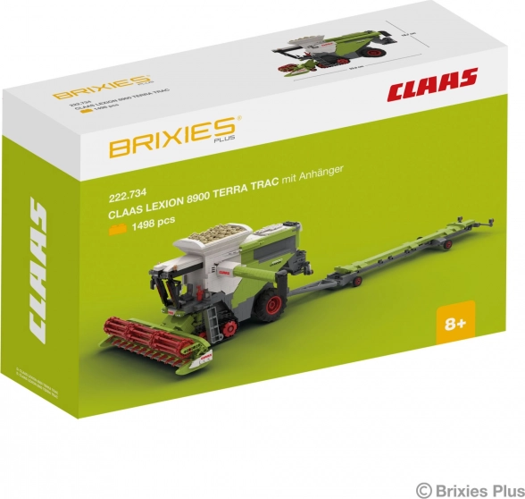 Građevni set Brixies Plus Claas Lexion 8900 Terra Trac s prikolicom