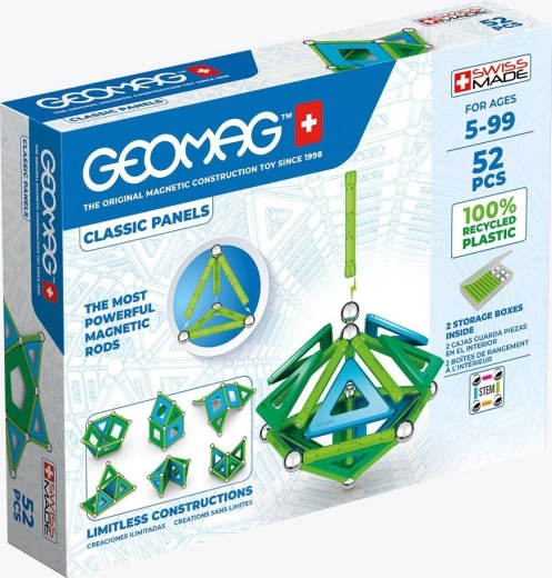 Magnetička slagalica GEOMAG Classic Panels Recycled, 52 dijelova
