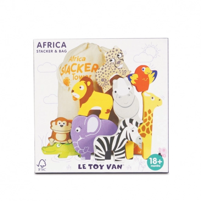 Le Toy Van Petilou Skladišta toranj Afrika 9 kom