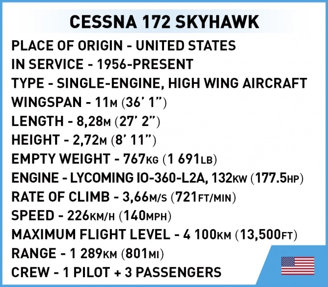 Cessna 172 Skyhawk komplet žuta