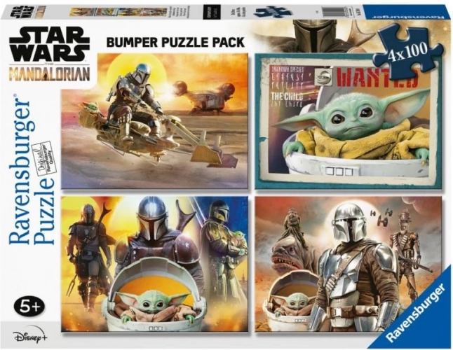 Puzzle RAVENSBURGER Star Wars: Mandalorian 4×100 dijelova