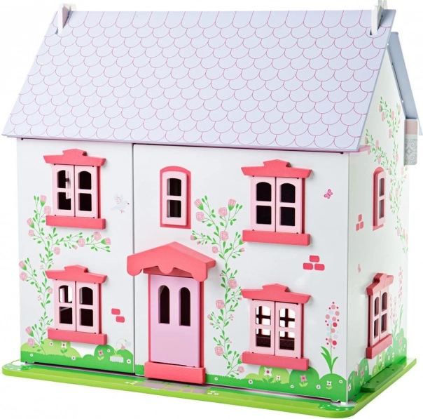 Ružičasta kućica za lutke Bigjigs Toys