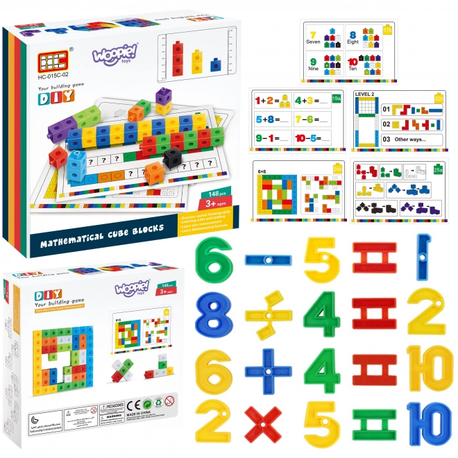 Woopie matematički komplet s kockicama i uzorcima 148 dijelova