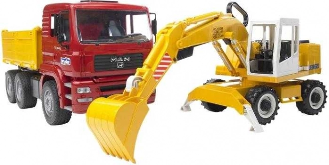 Kiper i bager MAN i Liebherr tvrtke Bruder