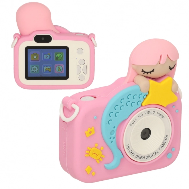 Ružičasti digitalni fotoaparat za djecu