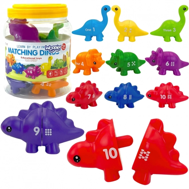 Set Montessori dinosaura za učenje brojeva i boja