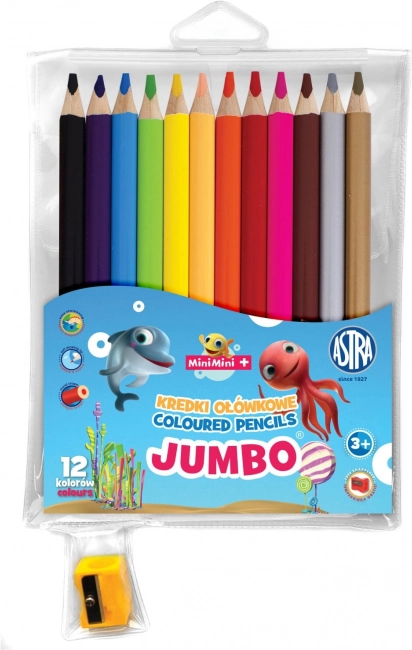 Astra bojice Mini Mini Jumbo 12 kom s šiljilom