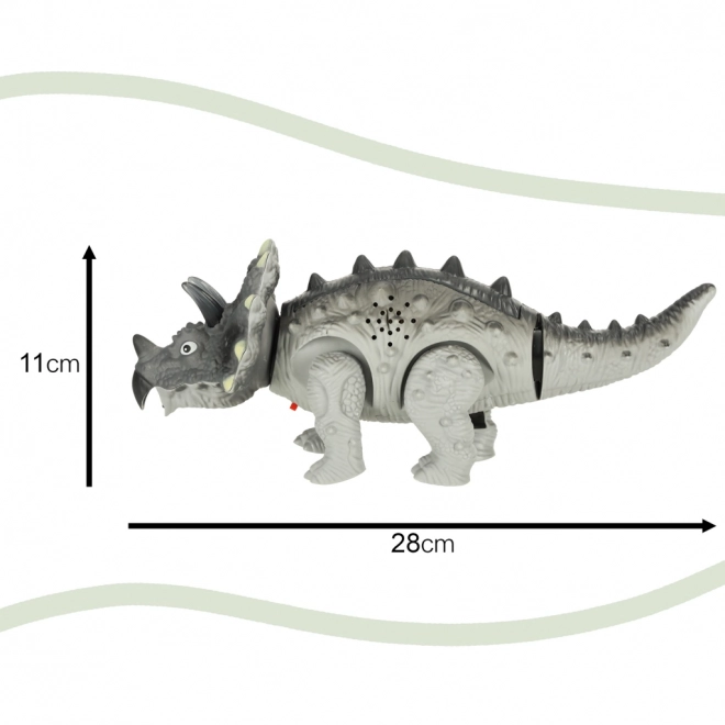 Dinosaurus Triceratops na baterije Interaktivna igračka hoda svijetli riče