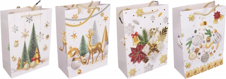 Poklon-vrećica S 18 × 24 × 8,5 cm – božićni motivi