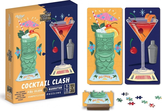 Puzzle Duel koktel dvoboj: Piña Colada vs Manhattan 2×70 dijelova