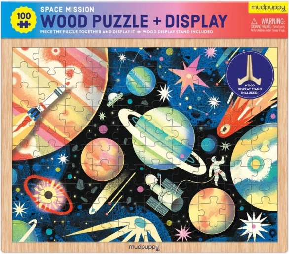 Drvene puzzle svemirska misija 100 dijelova MUDPUPPY