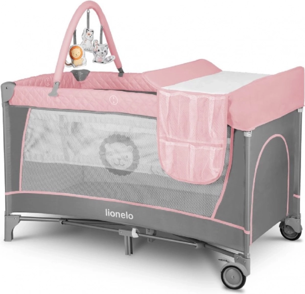 Putni krevetić i ogradica 2u1 LIONELO Flower – Flamingo