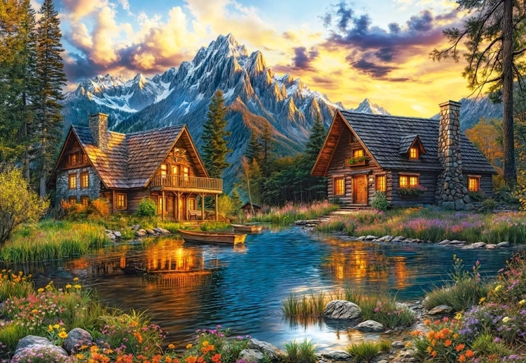 Puzzle Ljetna večer 1000 dijelova CASTORLAND