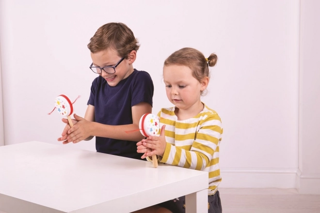 Bigjigs Toys Drveni rotacijski bubanj zvjezdice 1 kom