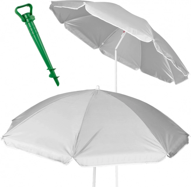 Sklopivi plažni suncobran s UV filtrom 150 cm sivi