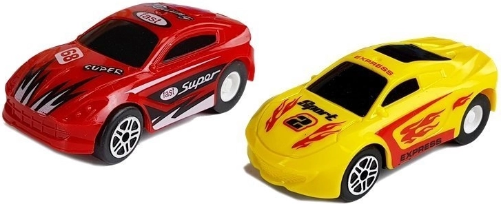 Dva trkaća autića s pull-back pogonom