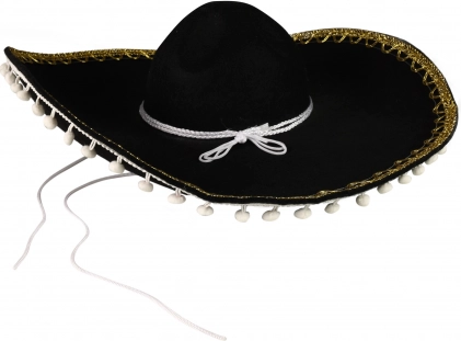 Meksički sombrero crni za odrasle