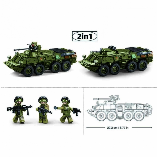 Građevni set tenk BTR-80AS IFV od Sluban u mjerilu 1:35