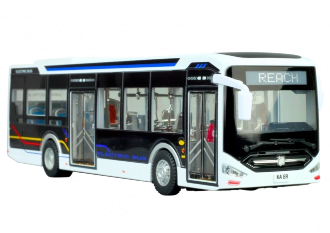 Električni gradski autobus 1:42 Metal svjetla bijela